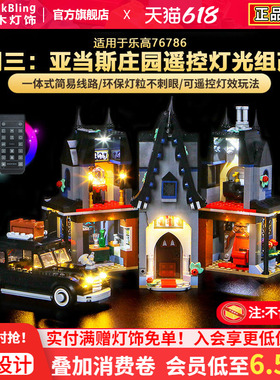 BrickBling适用乐高灯光黑色星期三76786亚当斯庄园积木灯饰配件