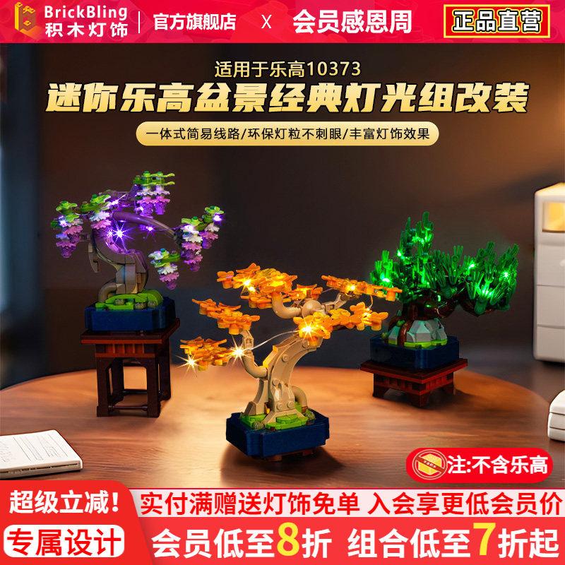适用于10373迷你乐高盆景灯光组
