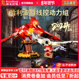 适用乐高75979哈利波特海德薇猫头鹰积木灯饰动力组马达展示盒