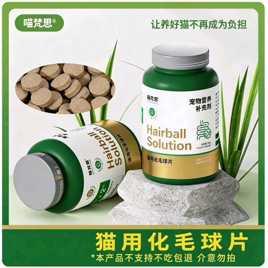 喵梵思猫草化毛片成幼猫