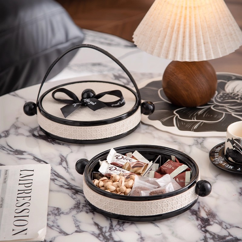 德国轻奢陶瓷分格果盘多层摆放盘