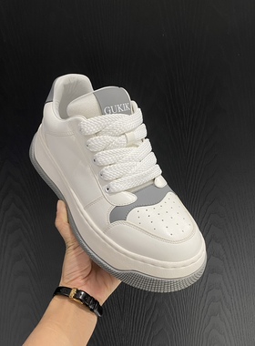 BD113雅痞高端新款休闲舒适松弛感厚底运动板鞋百搭休闲系带男鞋