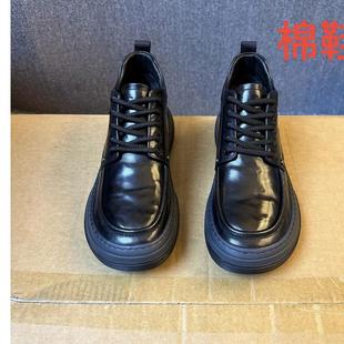 2025男士真皮休闲皮鞋冬季百搭超轻防滑系带乐福鞋高帮毛里棉鞋男