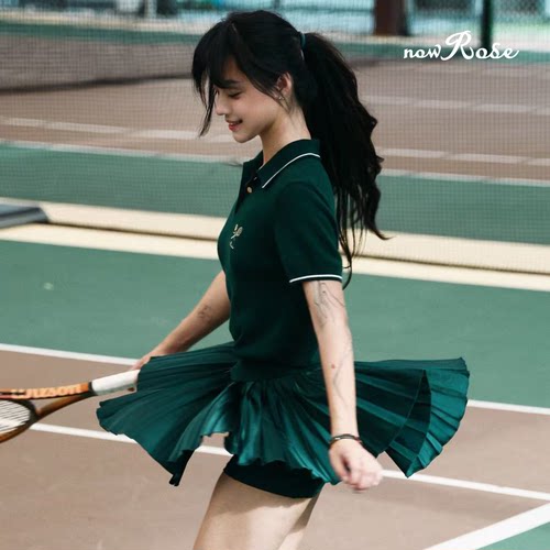 NowRose春季运动网球裙