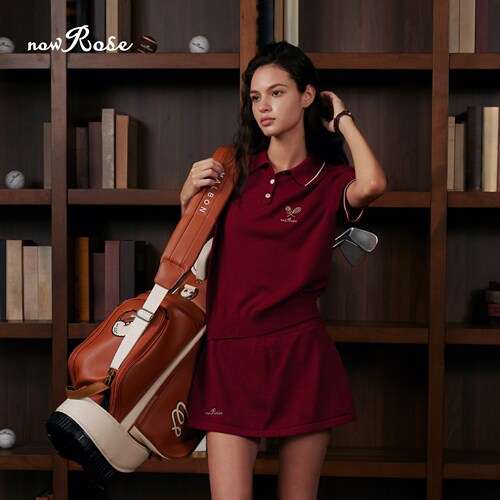 NowRose高尔夫服装女针织半裙