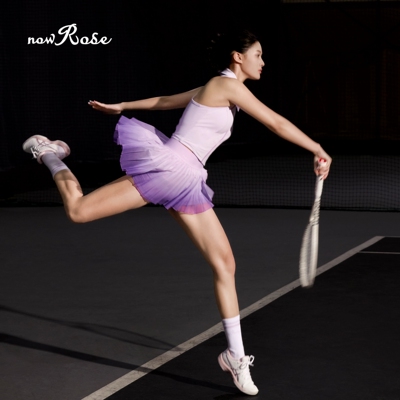 NowRose官方春防走光绝美巨好看网球服百褶裙裤高尔夫运动网球裙