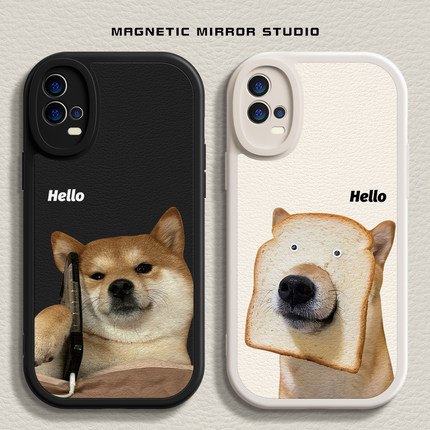 适用opporeno11手机壳k11新款vivox100pro个性柴犬iqoo12液态findx7硅胶一加ace创意neo9软9男s18女x80保护套