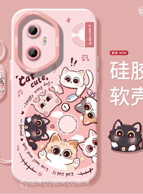 适用华为荣耀400手机壳x70i新款天使眼magic7可爱猫咪PLAY9T液态V40硅胶pro卡通X60/50/30软90男80女GT保护套