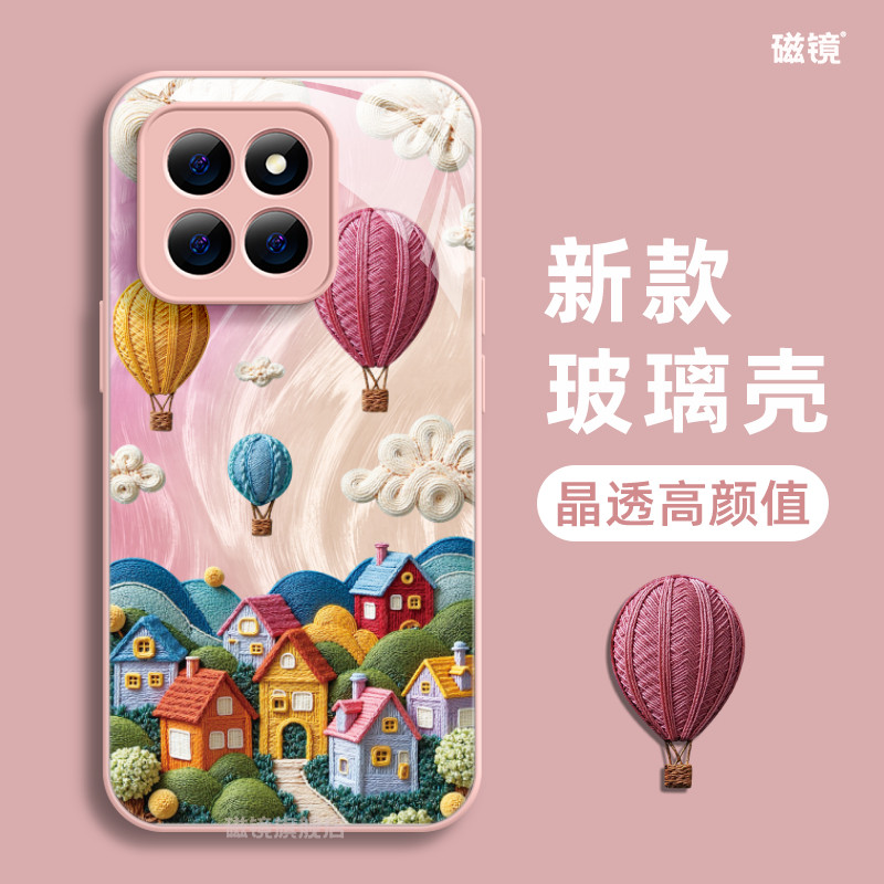 适用红米note14pro手机壳小米17新款k70/60卡通小镇13ultra玻璃2civi3硅胶12创意40硬k80/50男15女spro至尊版