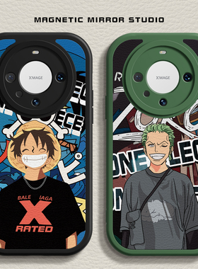 适用华为nova13手机壳mate80新款荣耀100路飞索隆p60液态90proPura70硅胶p50pro卡通8se+软x50i男4女30保护套