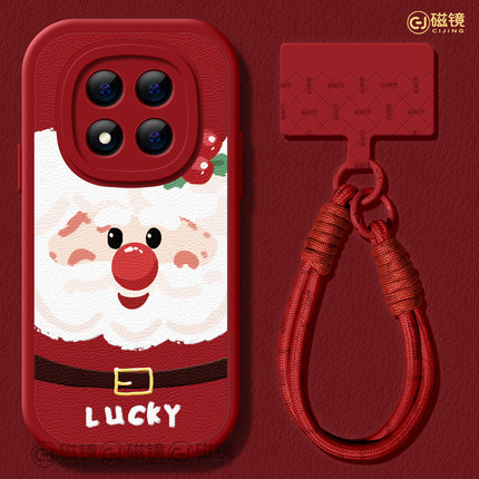 适用红米note15pro手机壳女新款note14保护套小米小羊皮note13pro硅胶防摔10por+圣诞节日redmi红色12turbo软