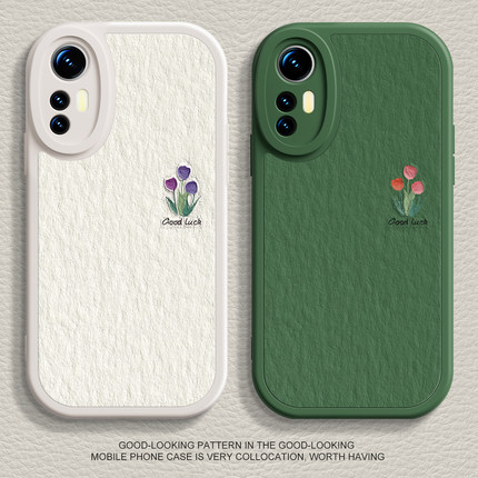 适用小米17手机壳15ultra新款mix4郁金香花10s液态civi3硅胶红米note13pro简约k60软k70男12x女12spro至尊版9