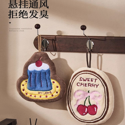 帮妈咪擦手巾悬挂式毛巾厨房卫生间吸水加厚防臭速干擦手帕儿童