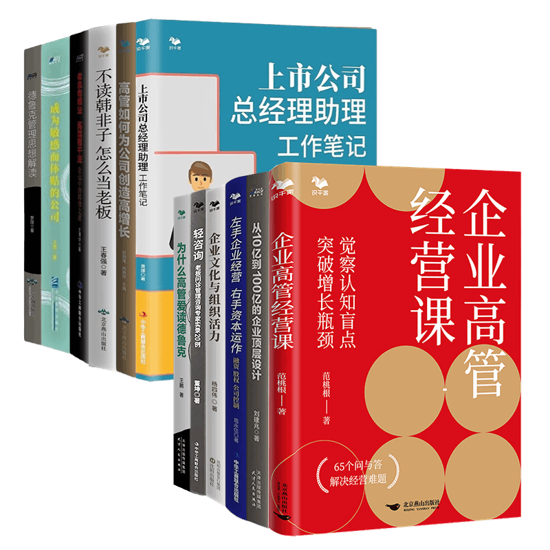 提高企业高层素养12本套:企业高管经营课+从10亿到100亿的企业顶层设计+左手产业右手资本+老总有想法,高层有干法