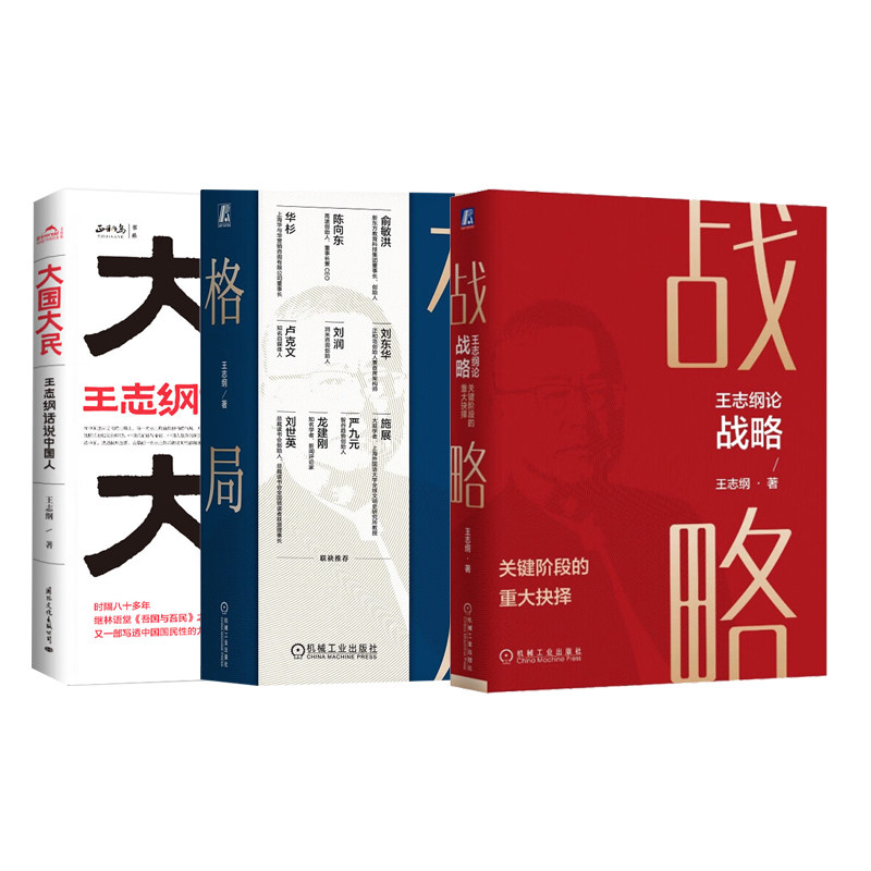 王志纲作品3册：王志纲论战略:关键阶段的重大抉择+格局：小道理服从大道理+大国大民/战略管理图书书籍