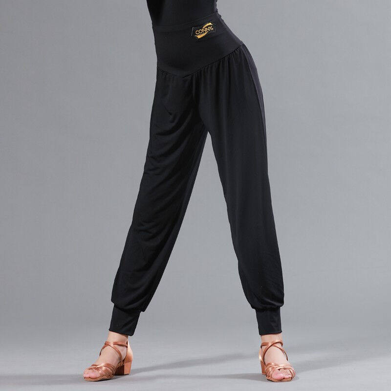 CONNY康尼拉丁舞练功服女童舞蹈服儿童跳舞裤子练舞衣服黑色单裤