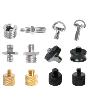 四分之一云台底座转换1/4转3/8三脚架英制4分1加长螺钉转接相机快装板螺丝