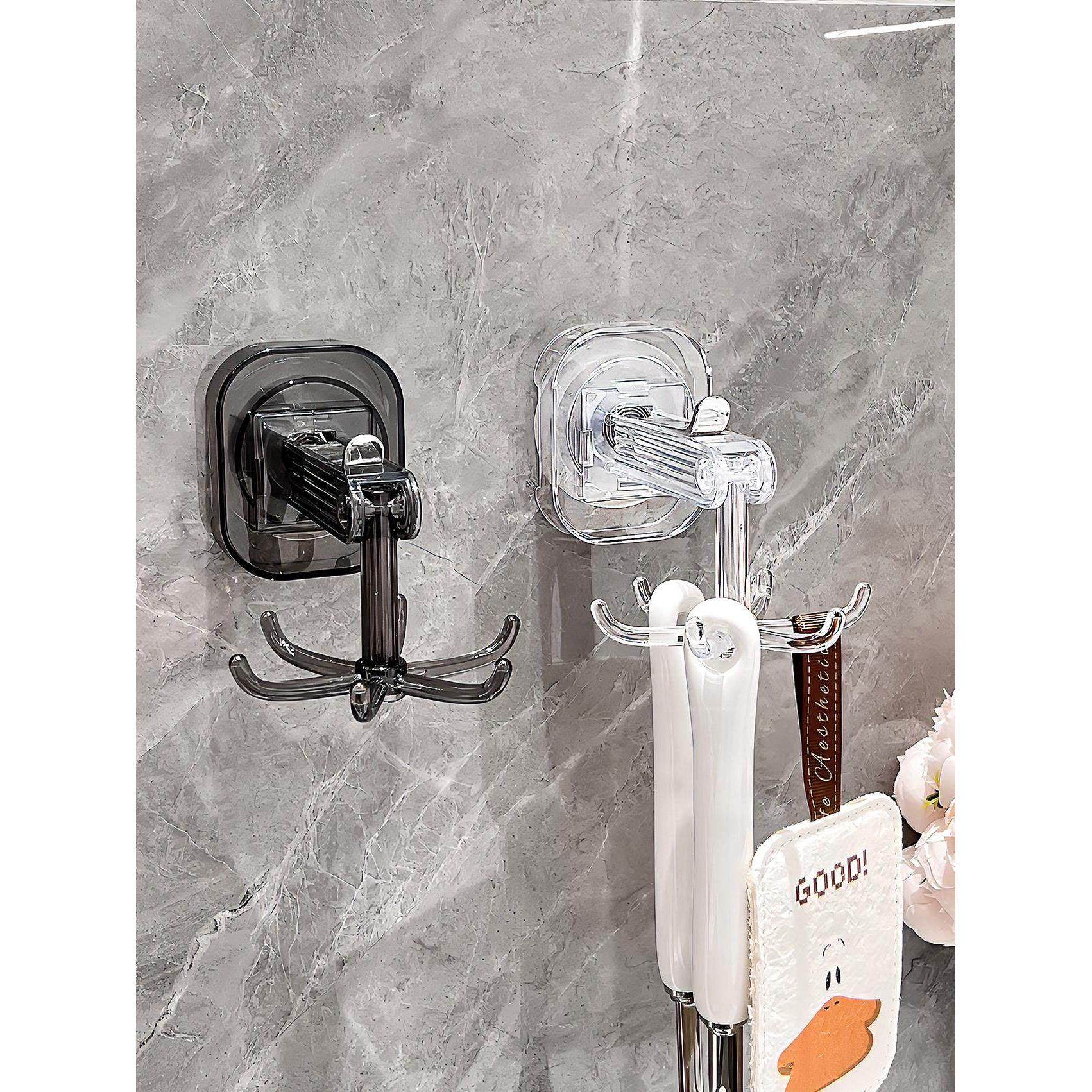 吸盘六爪旋转挂钩无冲孔厨房抹刀和勺子存储壁挂式测试架,厨房/烹饪用具,抹布架/厨房清洁收纳架,淘宝优惠券,粉丝福利购,淘宝优惠卷