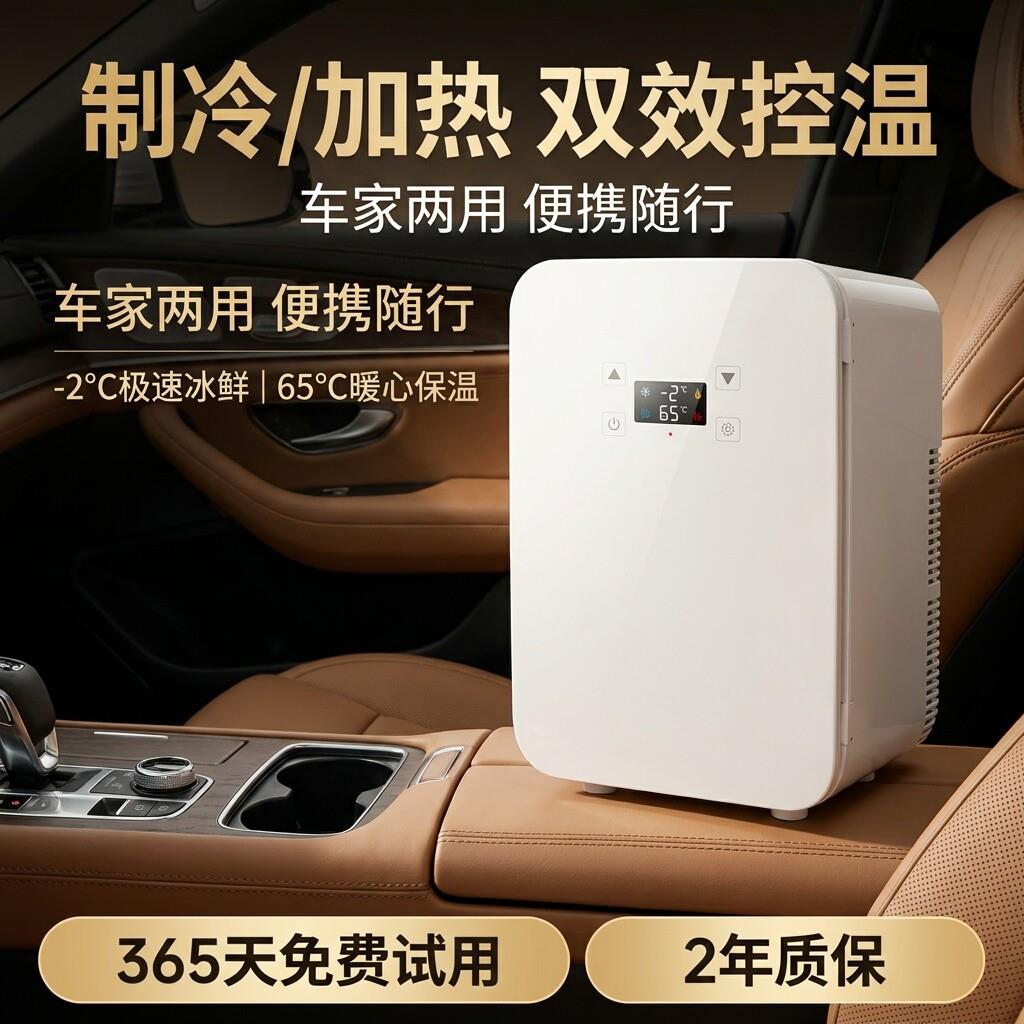 德国车载冰箱小型车点烟器2026新款12v220v通用可携式冷藏车家两