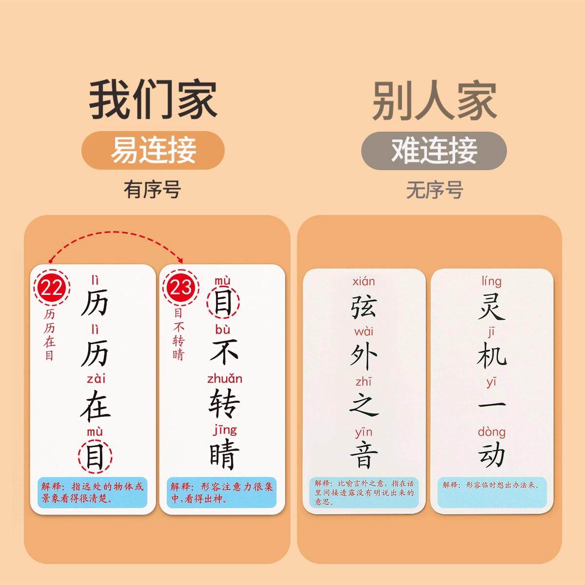 成语接龙牌小学游生纸牌益智dffdq1玩具卡牌看克图猜卡片戏扑词语
