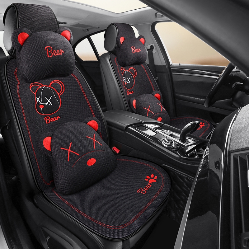 天籁轩逸逍客车座套骐达锋兰达座椅套半包夏季通用汽车坐垫车坐套