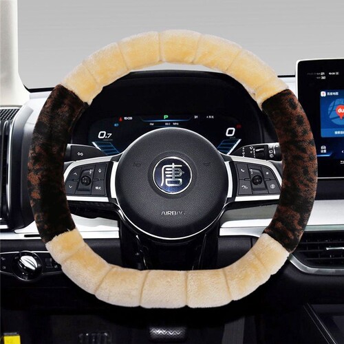 比亚迪元ev535方向盘套冬季毛绒专用EV360汽车把套保暖短毛绒