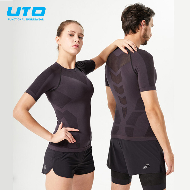 UTO悠途健身紧身衣男透气排汗运动压缩速干弹性短袖女训练t恤上衣,运动服/休闲服装,健身衣,淘宝优惠券,粉丝福利购,淘宝优惠卷