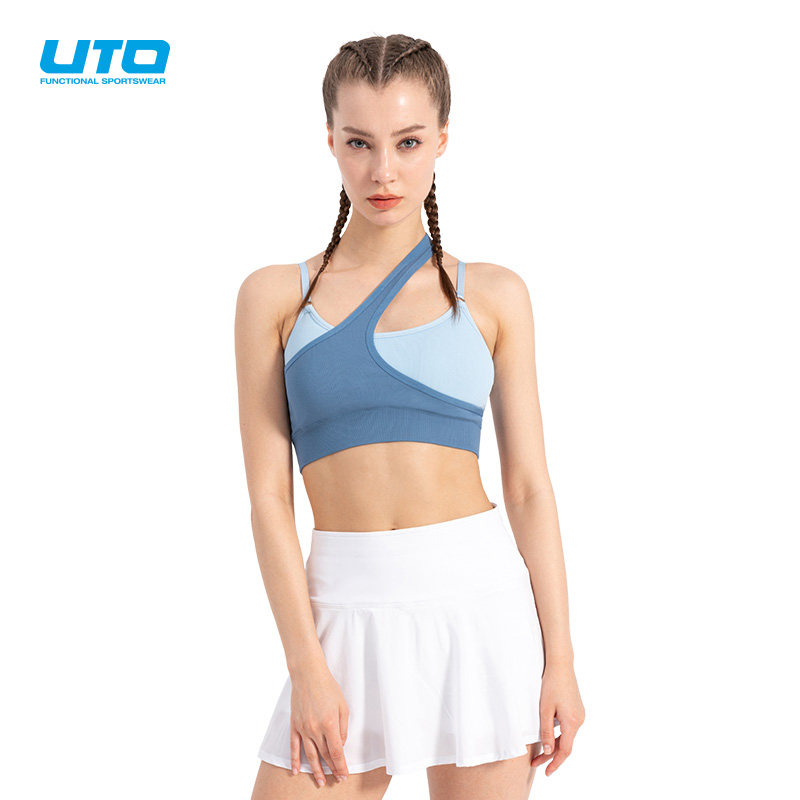 UTO悠途背心式文胸女瑜伽背心健身速干bra防震含胸垫交叉肩带内衣,运动/瑜伽/健身/球迷用品,瑜伽背心,淘宝优惠券,粉丝福利购,淘宝优惠卷