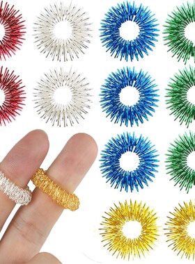 5Pcs Spiky Sensory Ring For Finger Massage Hand Acupressure