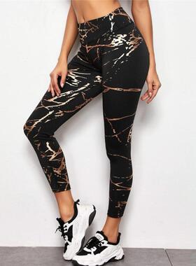 Sweatpants hip-lifting yoga pants bronzing slim high-waisted