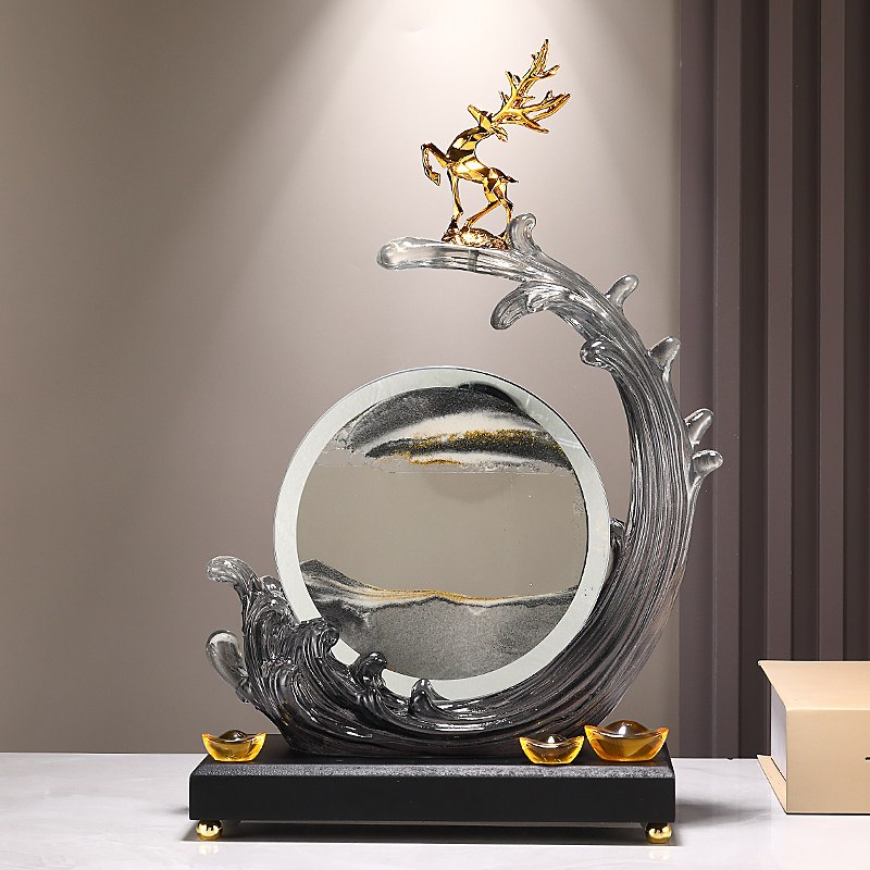 高档风生水起流沙画摆件家居电视柜酒柜办公室装饰品开业乔迁礼品,家居饰品,桌面摆件,淘宝优惠券,粉丝福利购,淘宝优惠卷