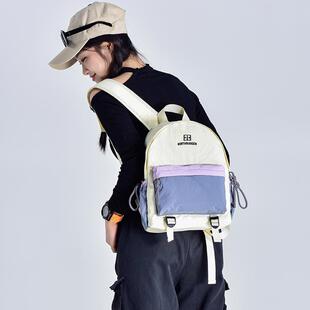 双肩包女潮2025新款通勤外出旅行包韩版百搭轻便牛津布女士小背包