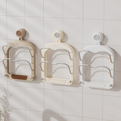 锅盖架壁挂式吸盘多层放置器厨房置物架上墙放锅盖收纳架子免打孔