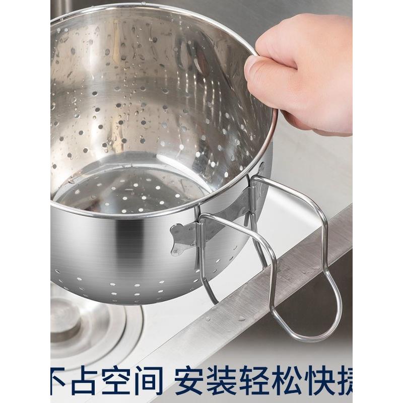 不锈钢水槽厨余垃圾过滤网厨房洗菜盆洗碗水池剩饭菜沥水篮可挂式