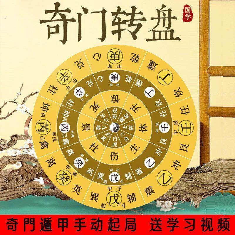遁甲转盘多用手动起局转盘零基础入门周易学习研究国学奇门纸罗盘