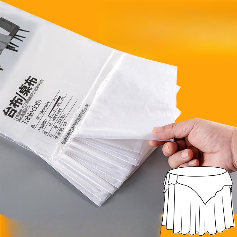 加厚款一次性桌布 PE塑料单张折叠抽取 台布防尘酒店家用
