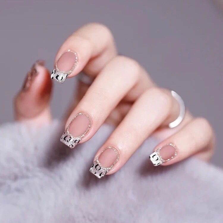 手工穿戴甲磨砂猫眼豹纹美甲指甲