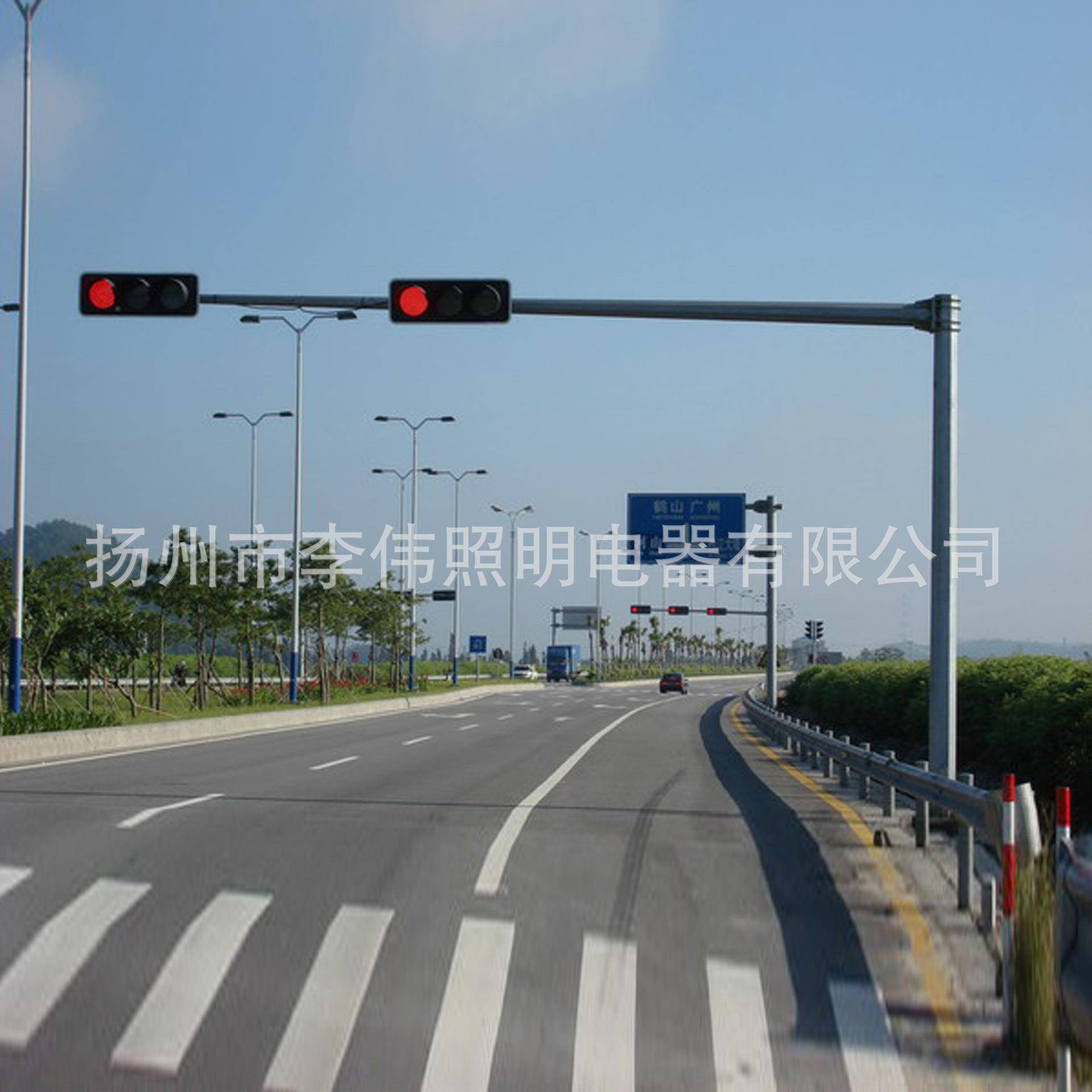 厂家直销悬臂交通信号灯杆人行道框架式信号灯杆八棱信号灯杆