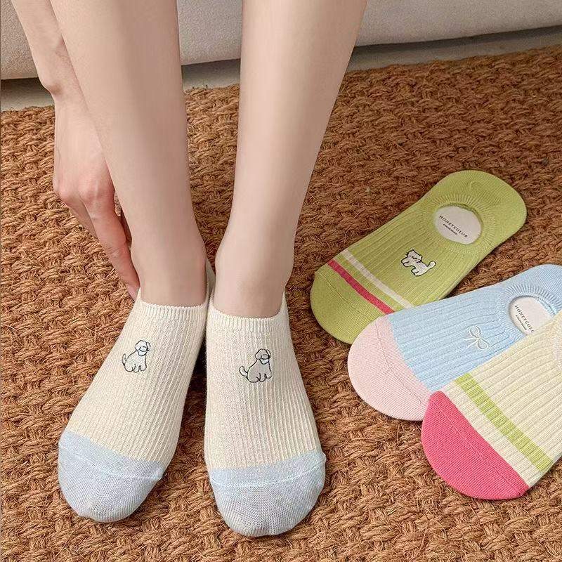 多巴胺袜子女夏季薄款日系浅口隐形船袜短可爱撞色ins潮防掉百搭,女士内衣/男士内衣/家居服,船袜,淘宝优惠券,粉丝福利购,淘宝优惠卷