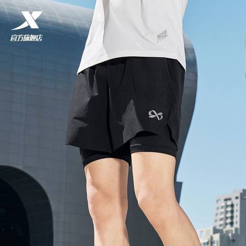 特步两千公里系列速干短裤2025夏季新款运动健身梭织五分裤