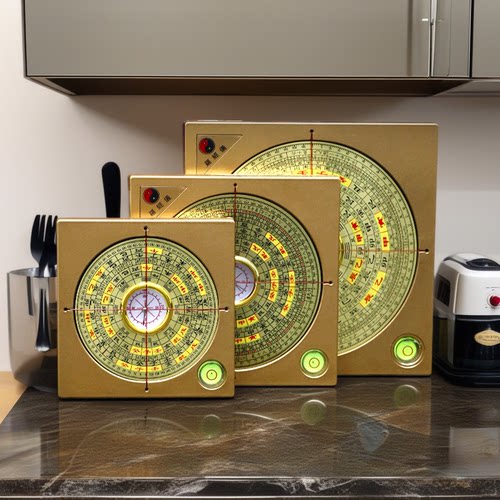 黄铜色高精度三合罗盘仪