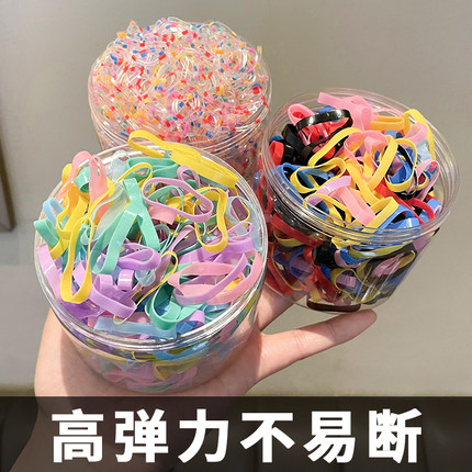 一次性橡皮筋女儿童扎头发宝宝不伤发高弹力耐用发圈彩色发绳头饰