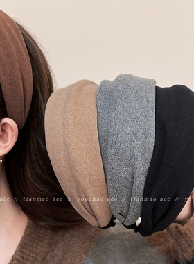 显脸小宽边发箍女高颅顶2026新款日常外戴头箍发卡高级感洋气时尚