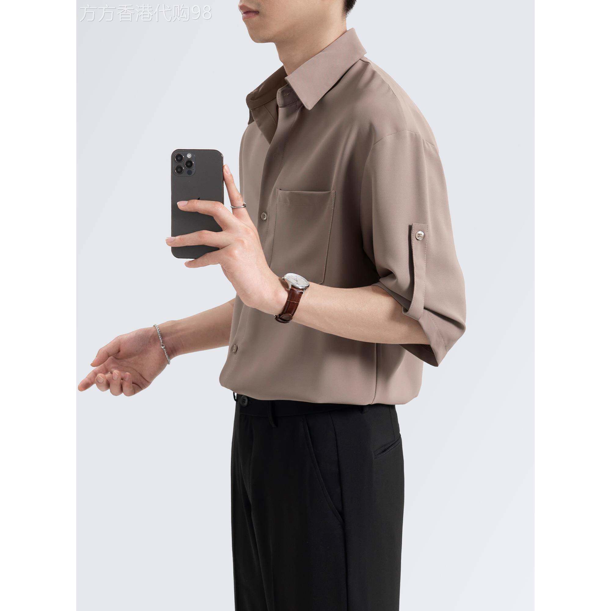 每个人都喜欢的款式~COOT MOKE!舒适新款衬衫男百搭长袖七分袖男
