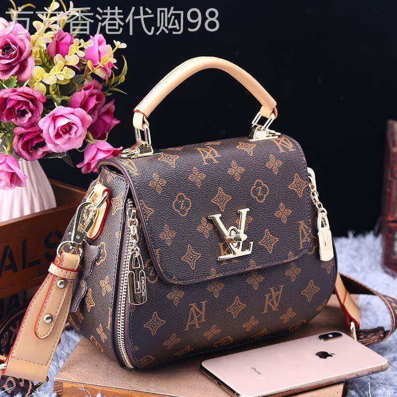 香港品牌正品女包新款品牌时尚印花真皮手提包单肩斜挎大包包