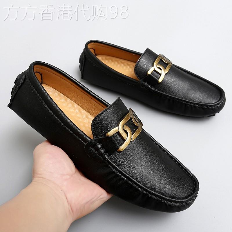 欧洲站豆豆鞋男2025年新款真皮驾车鞋一脚蹬休闲鞋37小码透气休闲