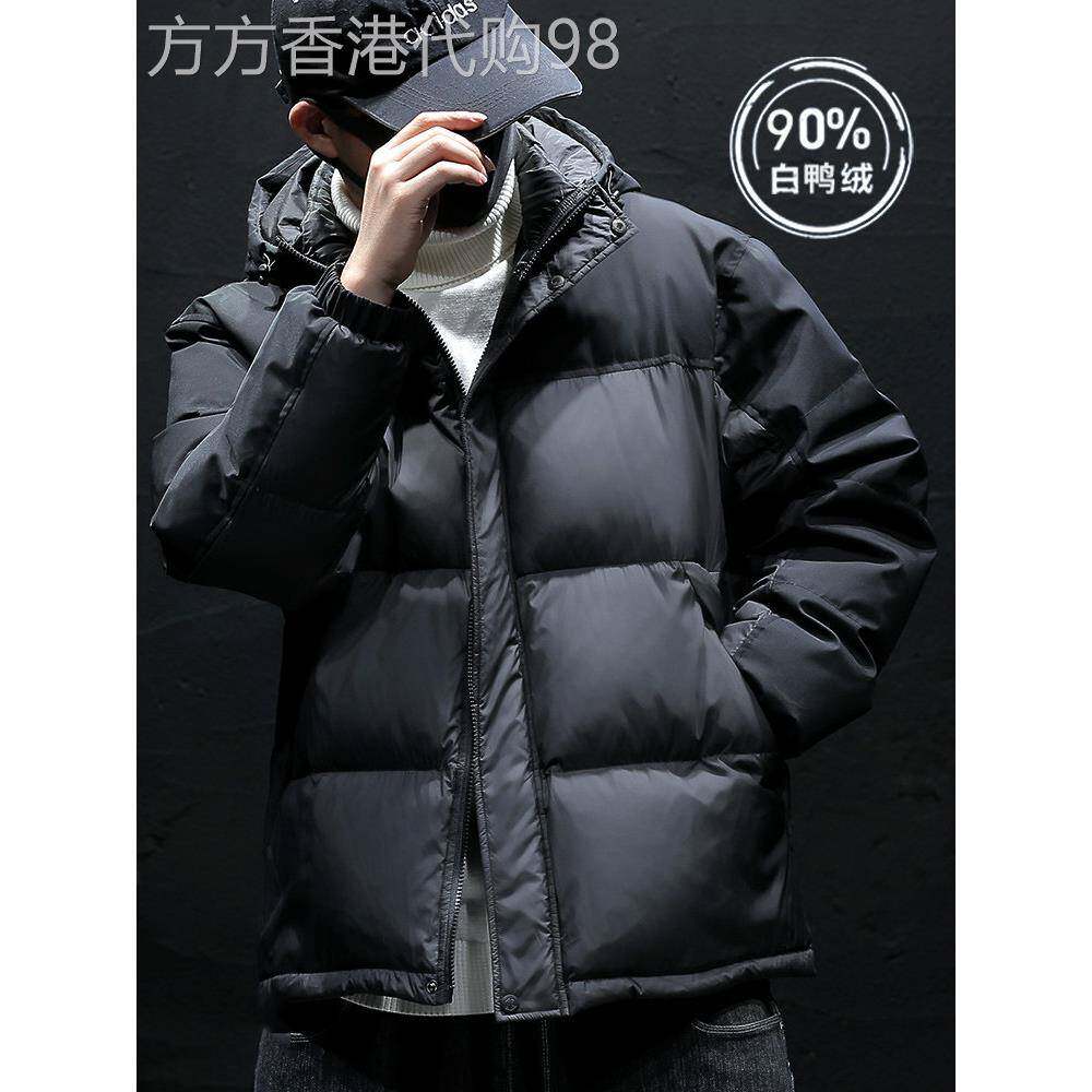 羽绒服男士时尚品牌冬季2025新天鹅绒加厚美国时尚宽松大尺寸短棉