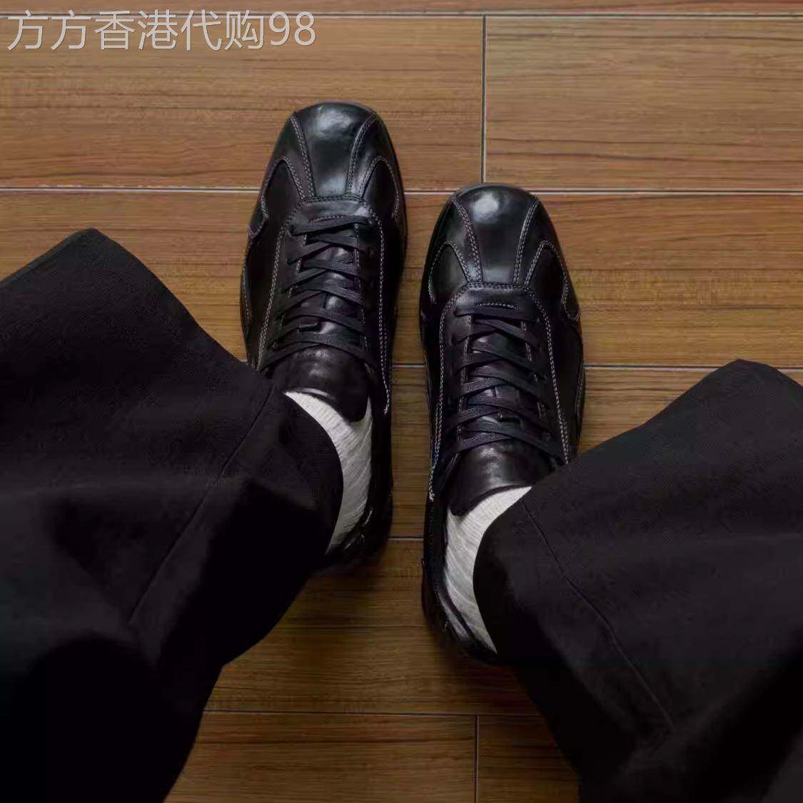 轻奢板鞋2025新款高级黑色复古德比鞋厚底增高平底英伦休闲德训鞋