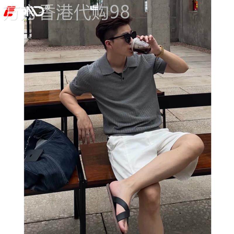 老钱风针织冰丝polo衫男士短袖T恤2026新款夏季轻薄透气上衣男款