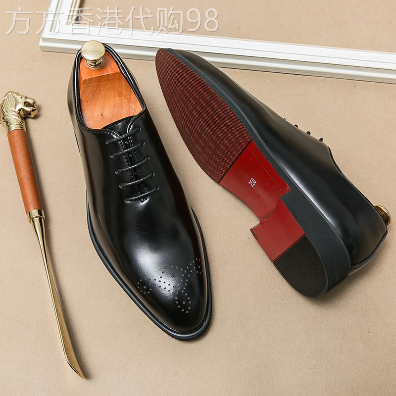男鞋秋季2025新款鞋子增高红底英伦商务正装男士休闲皮鞋结婚新郎